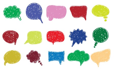 speech bubbles vector setのイラスト素材