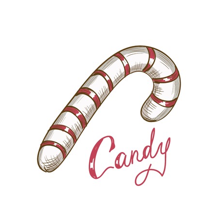 A vector illustration of candy cane.のイラスト素材