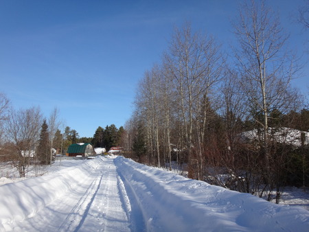 village in winterの写真素材