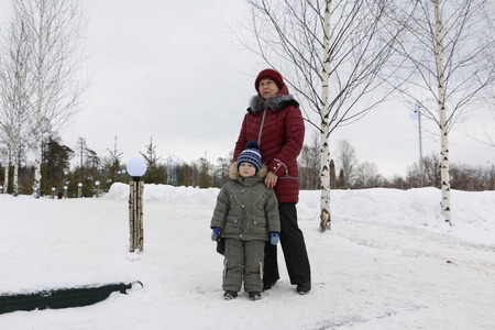 irov, Russia, February 10, 2016 - Getting started dinosaur Park "Yurkin Park"のeditorial素材