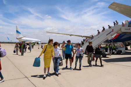 Morocco, Agadir - May 12, 2016: Airport in 2016 in Agadir cityのeditorial素材