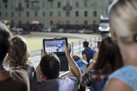 Russia, Kirov - August, 09, 2016: Extreme car show in Kirov city in 2016のeditorial素材