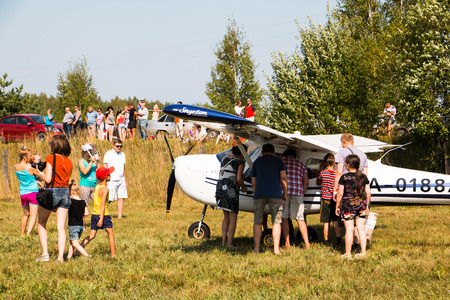 Russia, Kirov - August, 21, 2016: Celebration of Day of air fleet in Kirov city in 2016