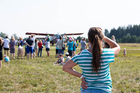 Russia, Kirov - August, 21, 2016: Celebration of Day of air fleet in Kirov city in 2016のeditorial素材