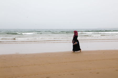 Morocco, Agadir - May 20, 2016: Beach in Agadir city in Morocco in 2016のeditorial素材