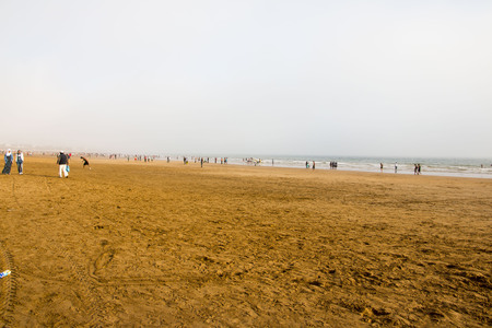 Morocco, Agadir - May 20, 2016: Beach in Agadir city in Morocco in 2016のeditorial素材