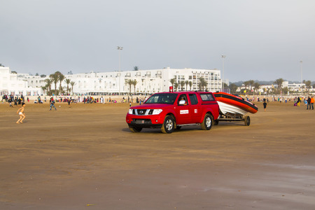Morocco, Agadir - May 22, 2016: Beach in Agadir city in Morocco in 2016のeditorial素材