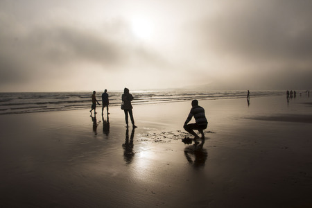 Morocco, Agadir - May 22, 2016: Beach in Agadir city in Morocco in 2016のeditorial素材