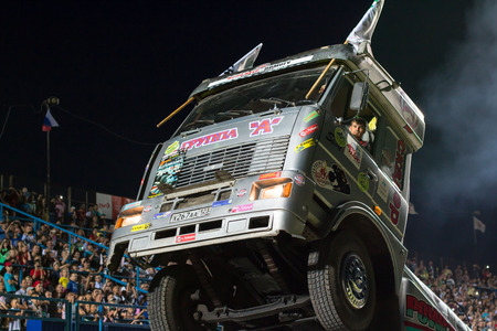 Russia, Kirov - August, 10, 2016: Extreme car show in Kirov city in 2016のeditorial素材