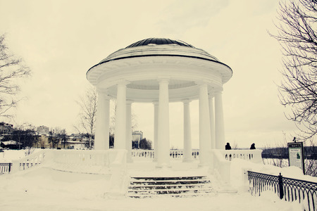 Russia, Kirov - February 23, 2016: Alexandrovsky Park in Kirov in 2016のeditorial素材