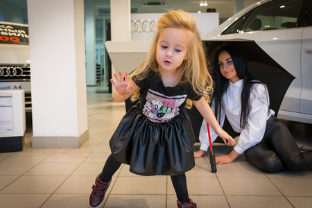 Russia, Kirov - October 31, 2016: Showroom of dealership Audi in Kirov city in 2016のeditorial素材