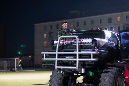Russia, Kirov - August, 10, 2016: Extreme car show in Kirov city in 2016のeditorial素材