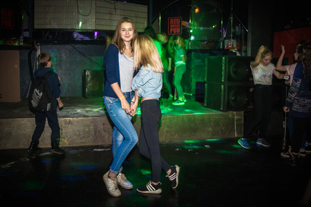 Russia, Kirov - November, 13, 2016: Big party for young people in Kirov city in 2016