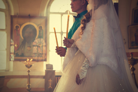Russia, Kirov - The wedding in the Church in Kirov city in 2016のeditorial素材
