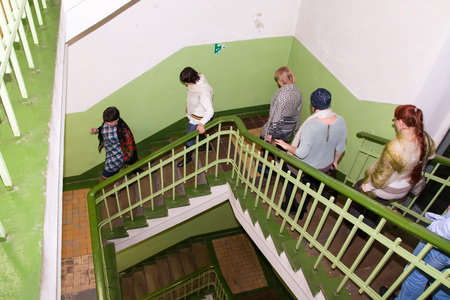 Russia, Kirov - November, 14, 2016: Excursion in Drama theatre in Kirov city in 2016のeditorial素材