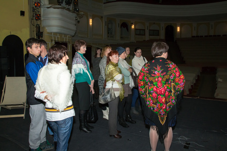 Russia, Kirov - November, 14, 2016: Excursion in Drama theatre in Kirov city in 2016のeditorial素材