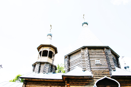 Beautiful chirch and blue sky in a nice dayの写真素材