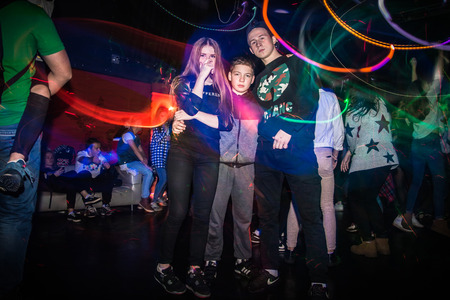 Russia, Kirov - November, 13, 2016: Big party for young people in Kirov city in 2016