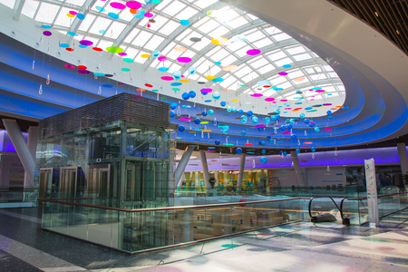 Russia, Moscow - March, 15, 2017: Hall in mall Rio in Moscow city in 2017のeditorial素材