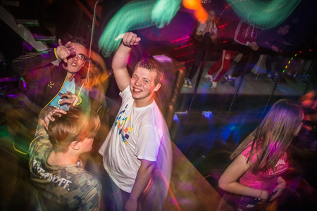 Russia, Kirov - November, 13, 2016: Big party for young people in Kirov city in 2016