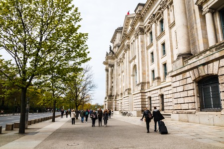 Germany, Berlin - April, 21, 2017: Building of the Reichstag in Berlin in 2017のeditorial素材