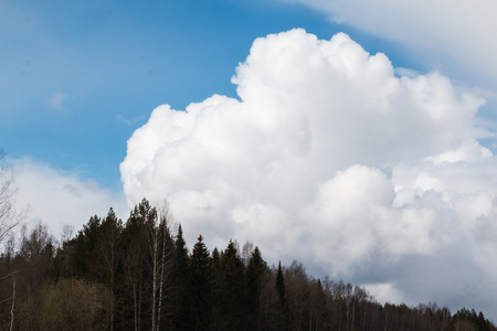 The sky and clouds on the skyの写真素材
