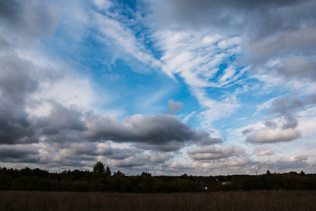 The sky and clouds on the skyの写真素材