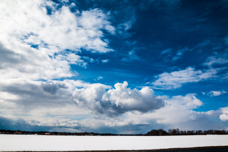 The sky and clouds on the skyの写真素材