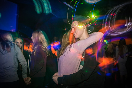 Russia, Kirov - November, 13, 2016: Big party for young people in Kirov city in 2016