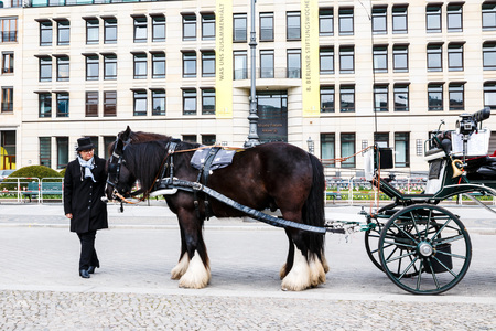 Germany, Berlin - April, 21, 2017: People on the street of Berlin city in spring 2017のeditorial素材