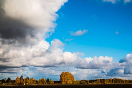 The sky and clouds on the skyの写真素材