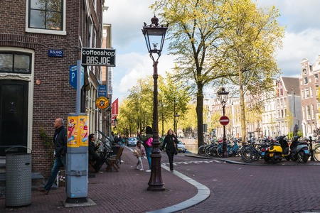 Amsterdam, Netherlands - April, 23, 2017: Building on the street of Amsterdam in 2017のeditorial素材
