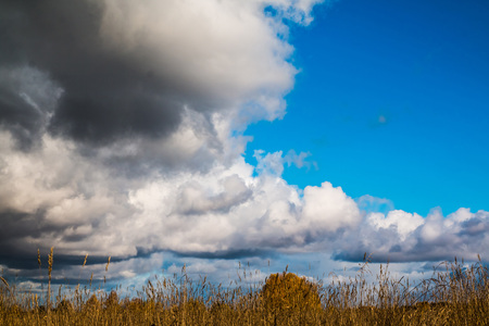The sky and clouds on the skyの写真素材