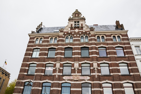 Antwerp, Belgium - April, 27, 2017: Building on the street of Antwerp in 2017のeditorial素材