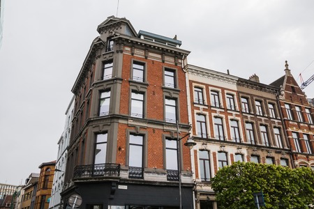 Antwerp, Belgium - April, 27, 2017: Building on the street of Antwerp in 2017のeditorial素材