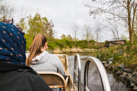 Germany, Hodenhagen - April, 22, 2017: People on the attrections in safary park Serengeti in Germany in 2017のeditorial素材