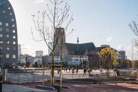 Rotterdam, Netherlands - April, 26, 2017: Strange building on the street of Rotterdam in 2017のeditorial素材