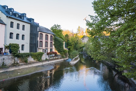 Luxembourg, Luxembourg - April, 29, 2017: Building on the street of Luxembourg in 2017のeditorial素材