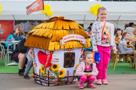 Russia, Kirov - June, 12, 2017: People during the open festival called Delicious Vyatka Vkusnaya Vyatka in the birthday of Kirov city in 2017のeditorial素材