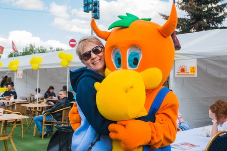 Russia, Kirov - June, 12, 2017: People during the open festival called Delicious Vyatka Vkusnaya Vyatka in the birthday of Kirov city in 2017のeditorial素材