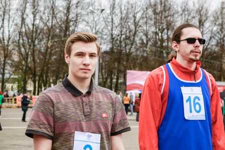 Russia, Kirov - May, 21, 2017: People during open sport training on the main square of Kirov city in 2017のeditorial素材