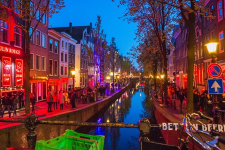 Amsterdam, Netherlands - April, 23, 2017: Channel in Amsterdam in 2017のeditorial素材