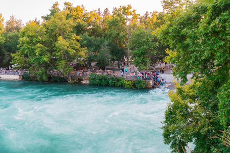Manavgat, Turkey - June, 26, 2017: Manavgat waterfall near the city of Manavgat in Turkey in 2017のeditorial素材