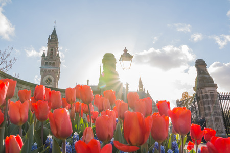 Hague, Netherlands - April, 25, 2017: International court of justice in Hague Netherlandsのeditorial素材