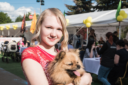 Russia, Kirov - June, 12, 2017: People during the open festival called Delicious Vyatka Vkusnaya Vyatka in the birthday of Kirov city in 2017のeditorial素材