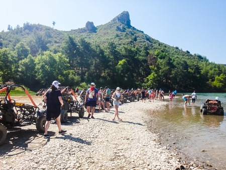 Side, Turkey - June, 24, 2017: Buggy safari tour in mountain in Turkeyのeditorial素材