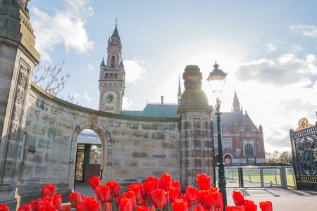 Hague, Netherlands - April, 25, 2017: International court of justice in Hague, Netherlandsのeditorial素材