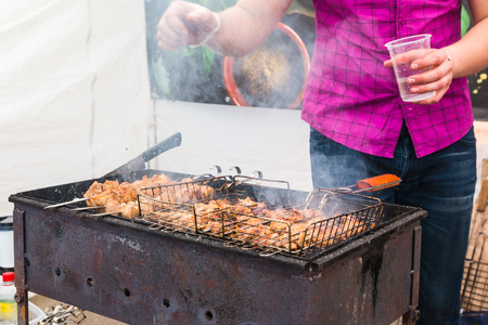 Russia, Kirov - June, 12, 2017: People during the open festival called Delicious Vyatka Vkusnaya Vyatka in the birthday of Kirov city in 2017のeditorial素材