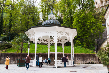 Karlovy Vary, The Czech republic - May, 03, 2017: Gallery of mineral sources in Karlovy vary in 2017のeditorial素材
