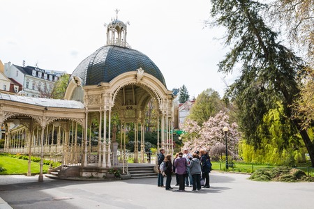 Karlovy Vary, The Czech republic - May, 03, 2017: Gallery of mineral sources in Karlovy vary in 2017のeditorial素材